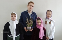 Дети из творческой студии Зернышко смастерили композицию в честь Вербного воскресенья 2